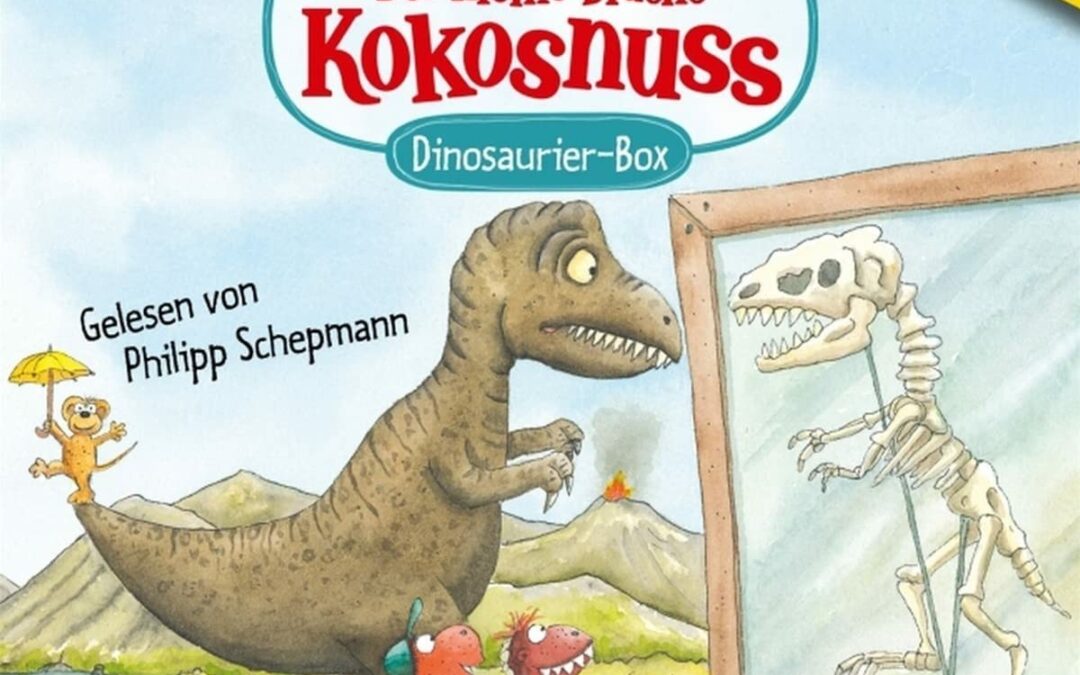 Rezension: Hörbuchbox Der kleine Drache Kokosnuss – Abenteuer & Wissen – Dinosaurier: Der kleine Drache Kokosnuss bei den Dinosauriern / Alles klar! Der kleine Drache Kokosnuss erforscht die Dinosaurier