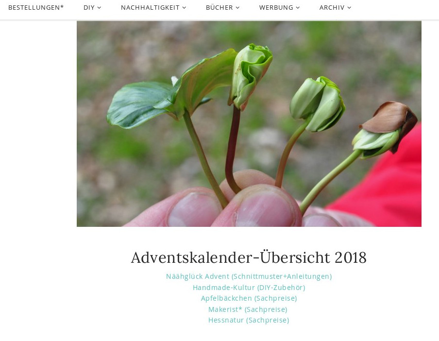 Online Adventskalender DIY und Sachpreise