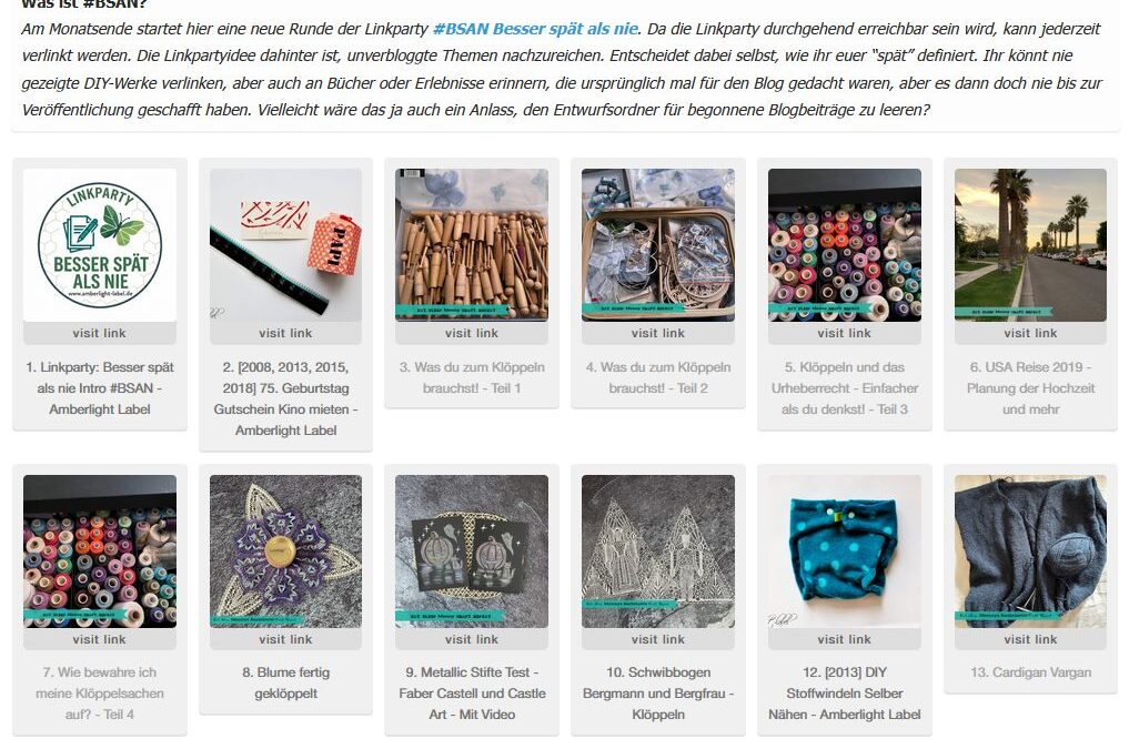 Linkparty #BSAN Besser spät als nie No. 2