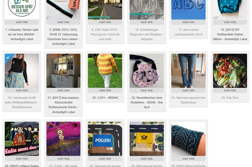 Linkparty #BSAN Besser spät als nie No. 6
