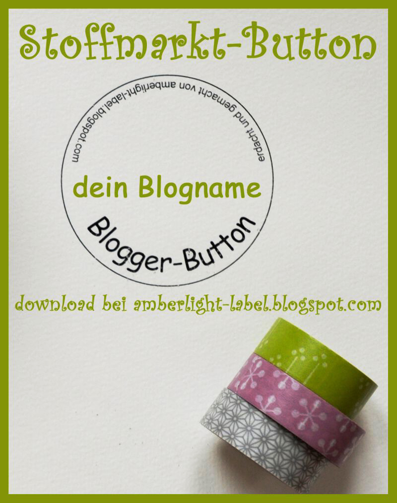 Stoffmarkt-Vorbereitungen & Blogger-Button