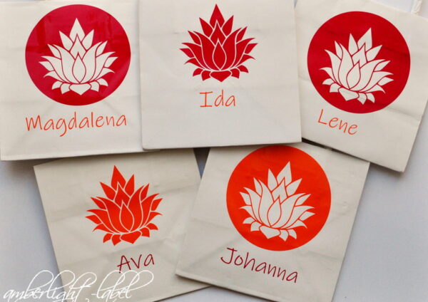 15. Geburtstag (Lotus)Blumen Partydeko Mitgebseltüten