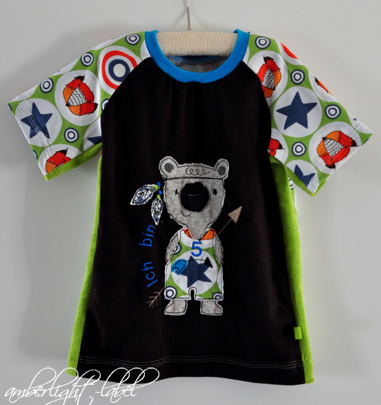 5. Geburtstag Geburtstagsshirt Bärenshirt Shirt Panda Ottobre 3/2016 Gr. 116