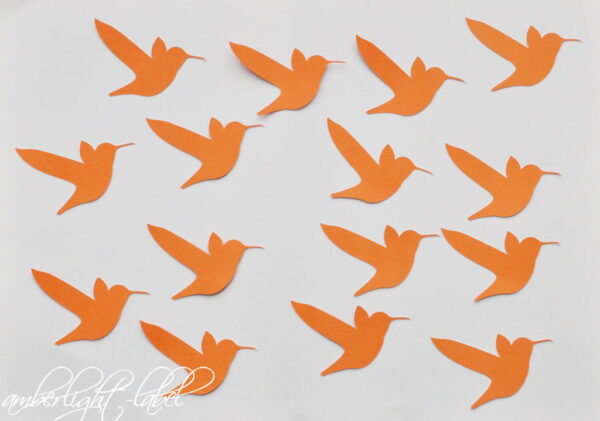 14. Geburtstag: Kolibri-Geburtstag Tischdeko Familienfeier Namenskärtchen