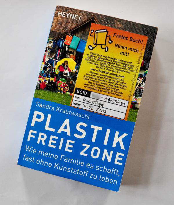 Bookcrossing-Buch Plastik freie Zone