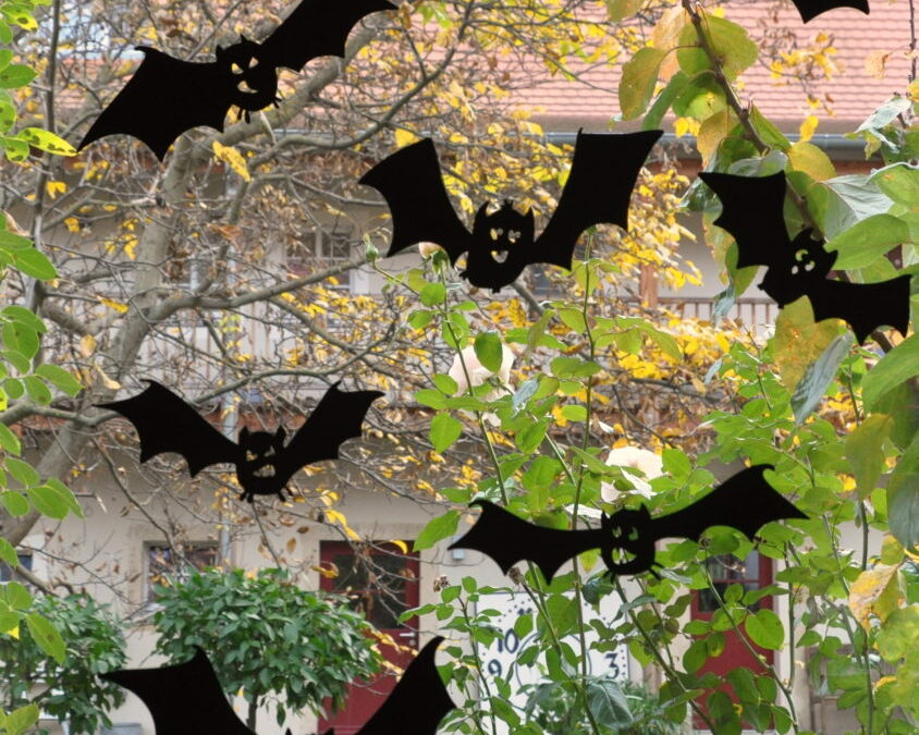 Verlosung Stadt Land Vollpfosten – Horror Edition & Herbst-Halloween-Bloghoop 2025 ulrikes smaating Kleine Fledermauskolonie Mamamssachen Adhäsionsfolie Plotter