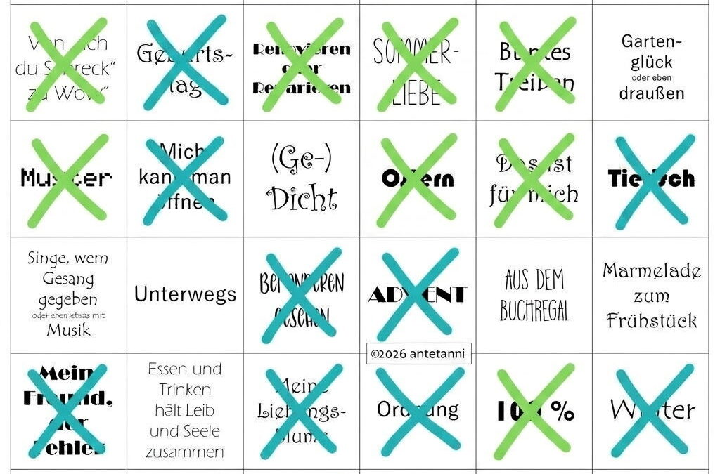 Bingo 2026! – zweiter Zeigetag Quartal 2