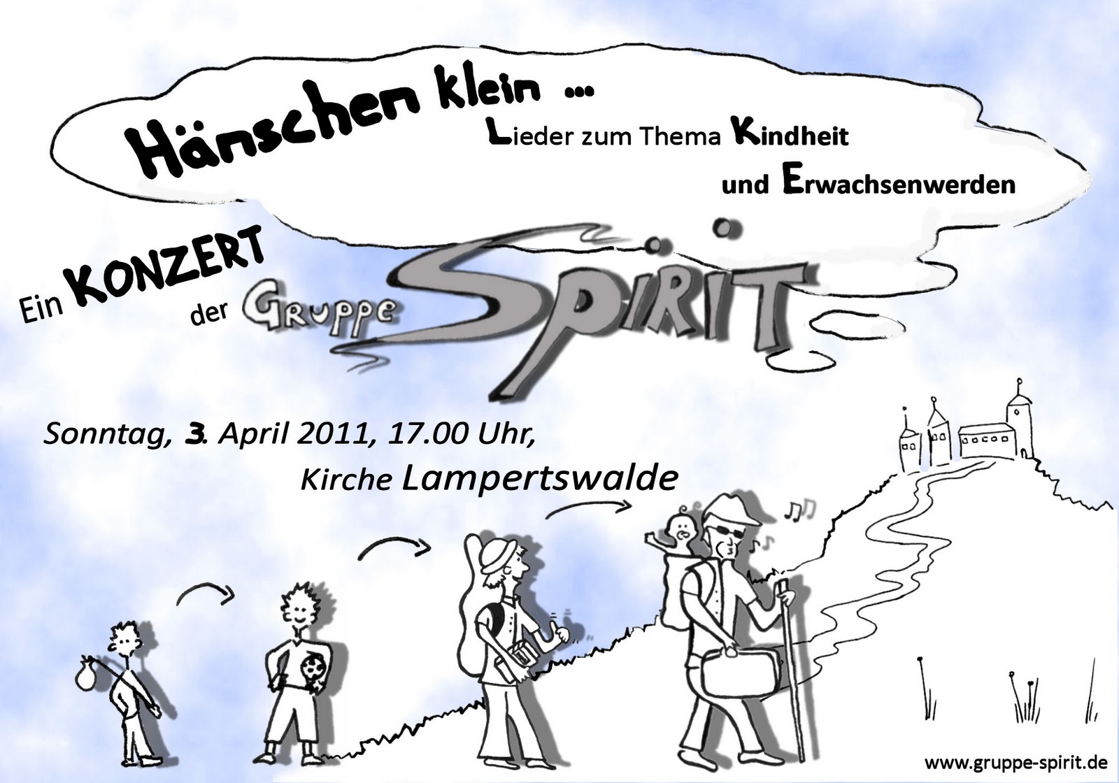 Einladung zum Spirit-Kon​zert in Lampertswa​ld am 3. April 2011