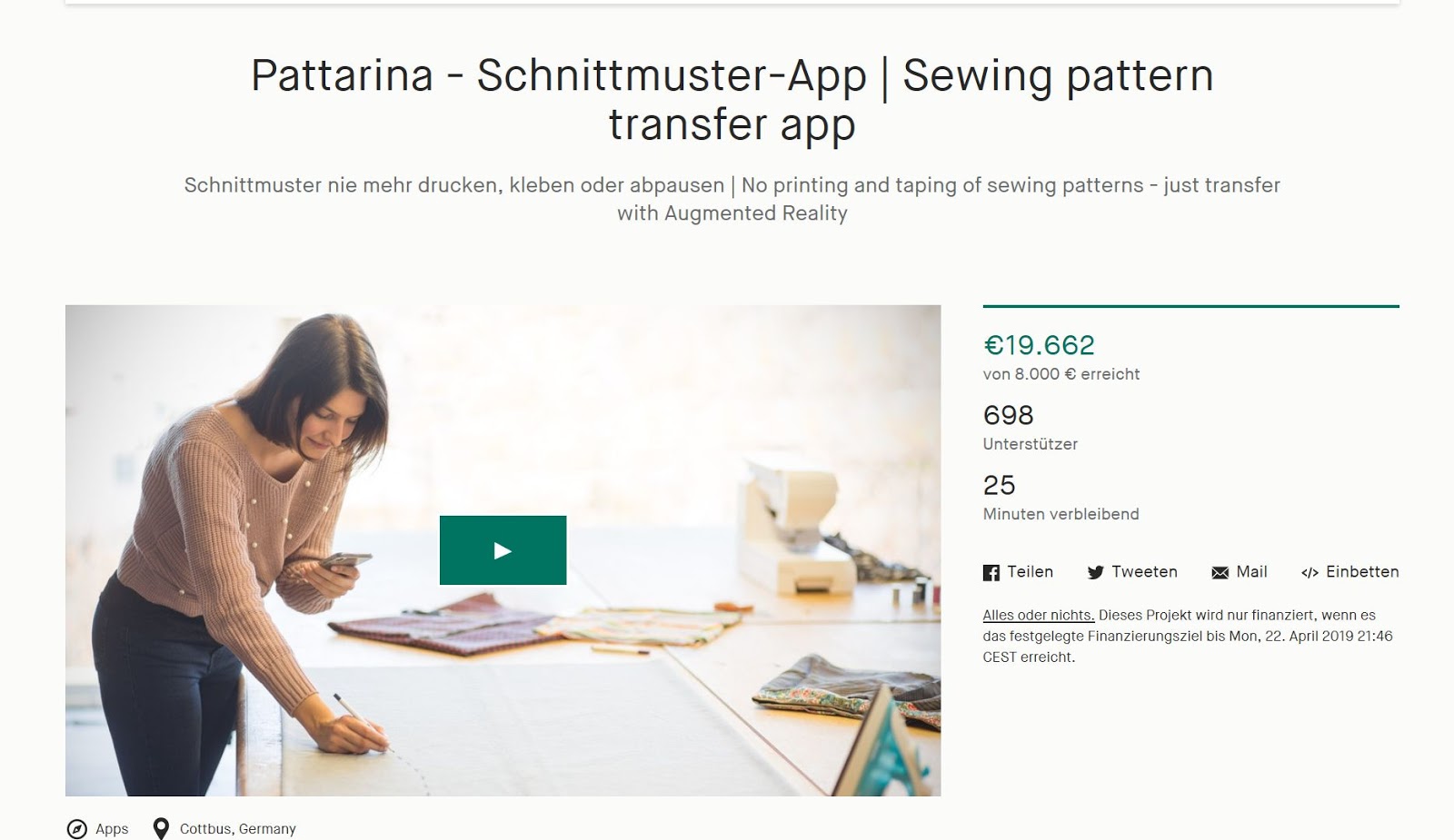 Crowdfunding Pattarina