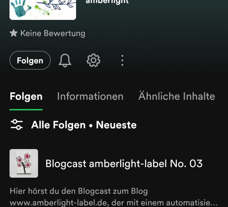 Blogcast amberlight-label mit Text to speech Sprachsynthese