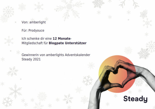 Hauptgewinn #amberlightsadventskalender Blogunterstützer