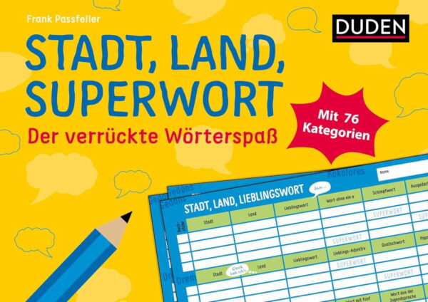 Rezension: Stadt, Land, Superwort – Der verrückte Wörterspaß: Mit 76 Kategorien