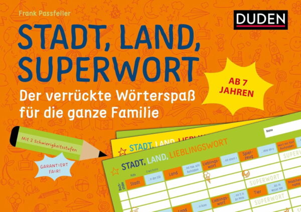 Rezension: Stadt, Land, Superwort – Der verrückte Wörterspaß für die ganze Familie: Mit 2 Schwierigkeitsstufen – garantiert fair!