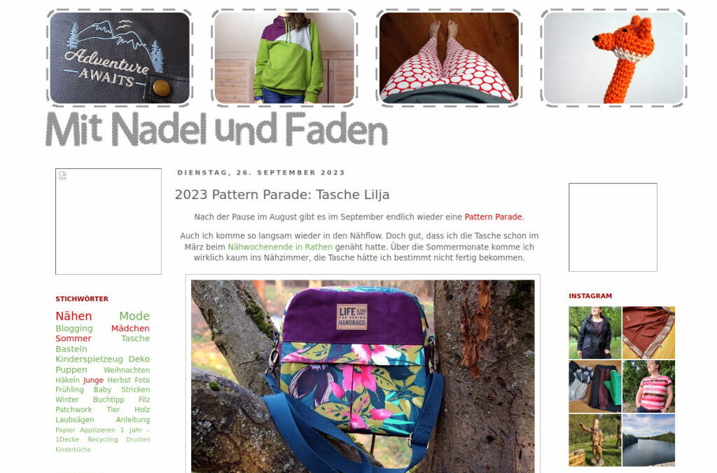 #BFF Lieblingsblog Mit Nadel und Faden