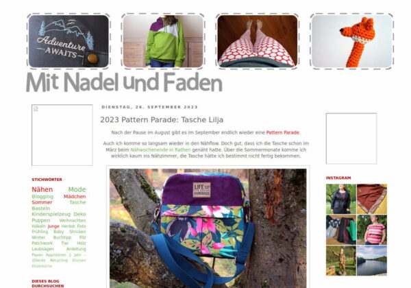 #BFF Lieblingsblog Mit Nadel und Faden