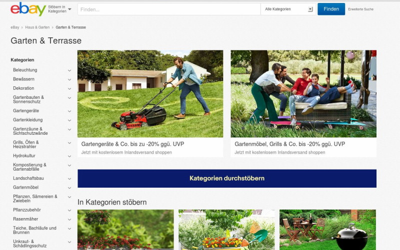 Werbung / Anzeige: eBay Home & Garden