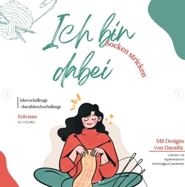 Jahreschallenge 2025 #ducathisockschallenge Teil 1 Design Minipli