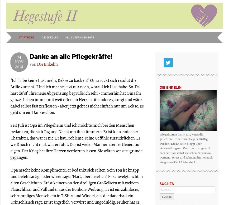 Hegestufe II #Blogleseliebe