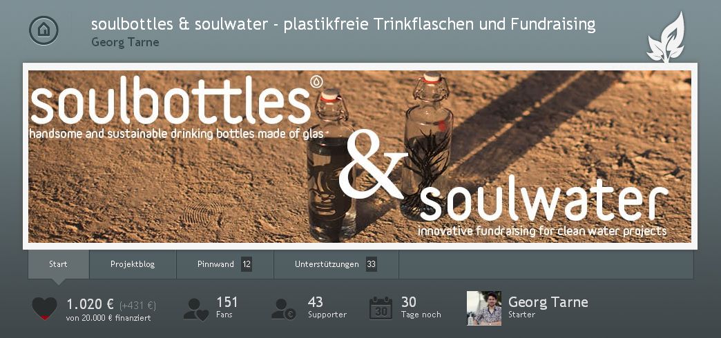 Crowdfunding: soulbottles & soulwater