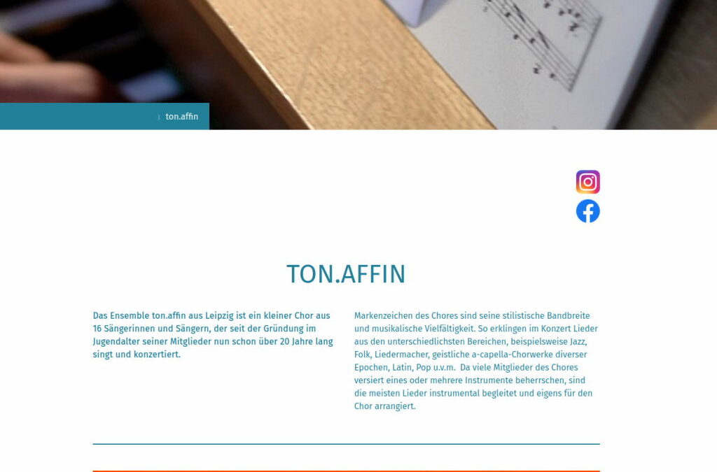 Homepage relaunch: ton.affin & Gerhard Schöne